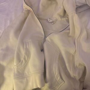 Lululemon Athletica Cream Off-the-Shoulder Sweater